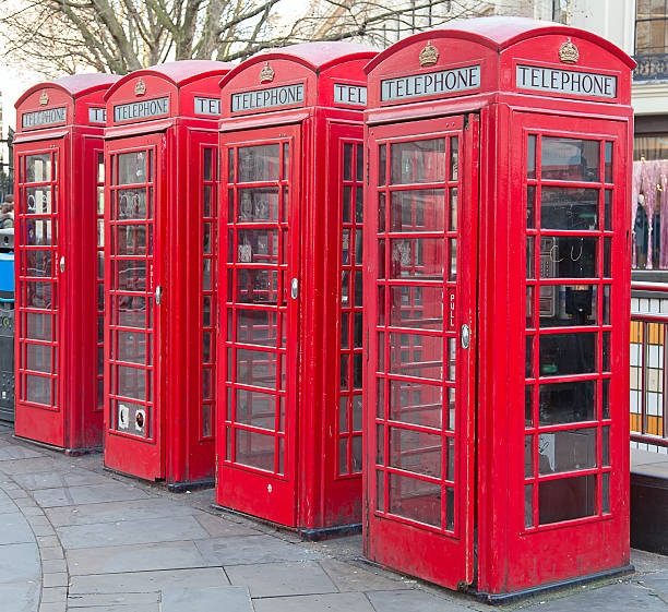 istock Red telephone booth in London 480380528