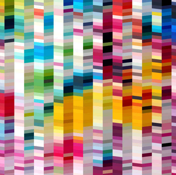 ilustraciones, imágenes clip art, dibujos animados e iconos de stock de abstracto colorido fondo en forma de tira - abstract paper striped pattern