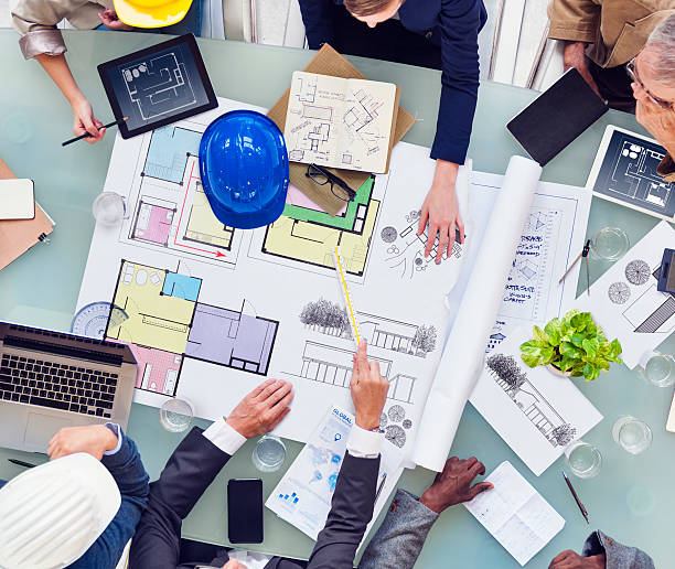 istock Group of Interior Designers Working Together 480384630