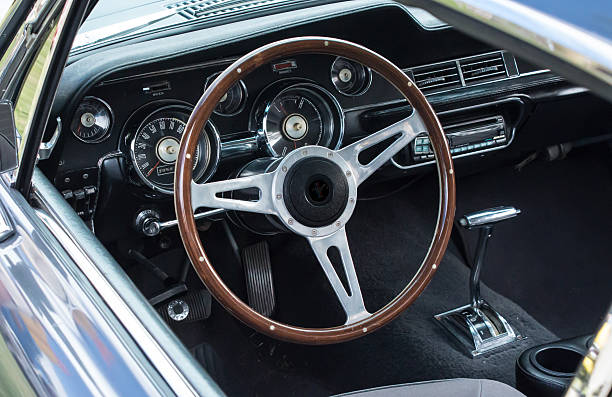 istock Vintage motor sports car interior 480386744