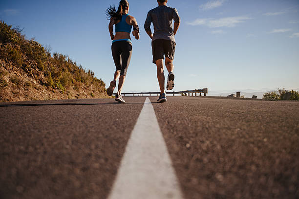 istock Couple of runners on morning run 480387482