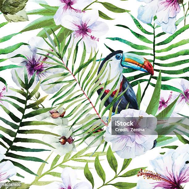 Tropical Pattern Stock Illustration - Download Image Now - 2015, Abstract, Adulation