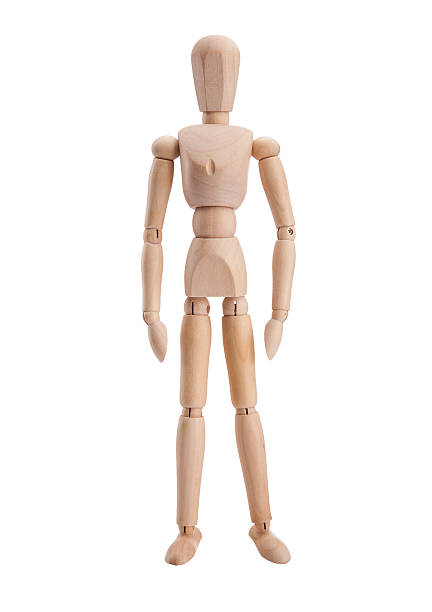 istock Wooden pose puppet mannequin isolated on white background 480387971