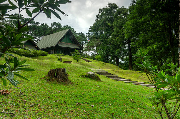 istock Timber house on mountaintop in Thailand 480390117