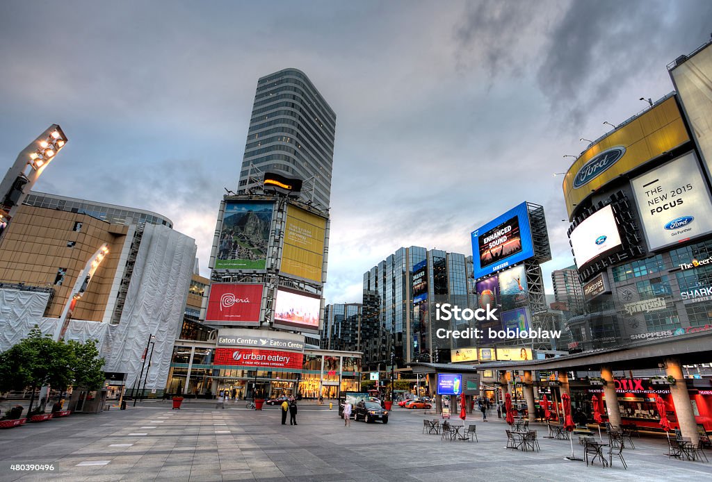 Dundas Square Yonge Street Toronto Dundas Square Yonge Street Toronto busy intersection Toronto Stock Photo