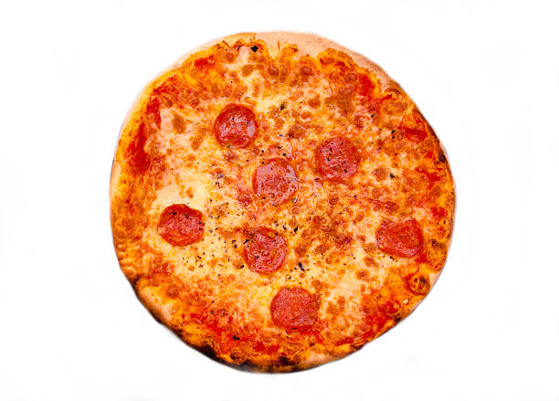 istock Pizza with salami from above 480391252