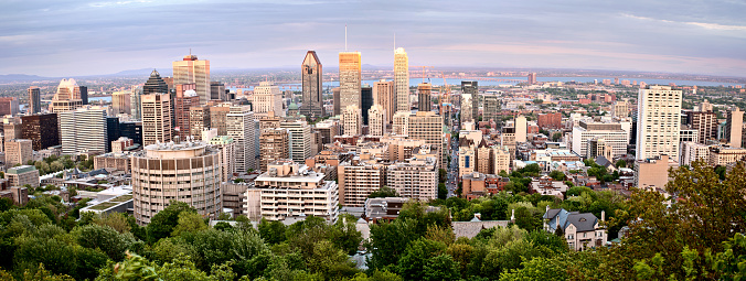 Panoramic Photo Montreal city fron Mount Royal