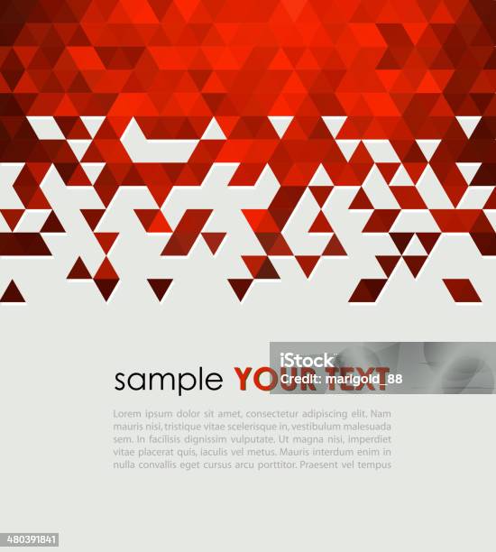 Abstract Technology Background With Triangle Stock Illustration - Download Image Now - Triangle Shape, Triangle - Percussion Instrument, Red