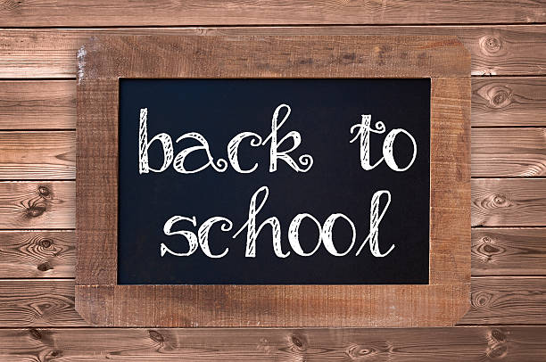 istock Back to school written on a vintage blackboard 480392490
