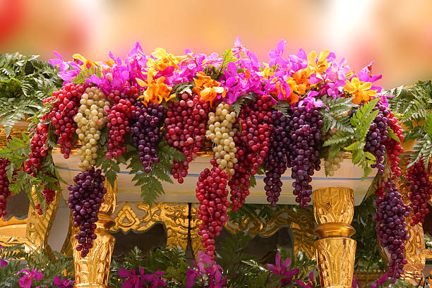 Flower arrangement at the wedding ceremony