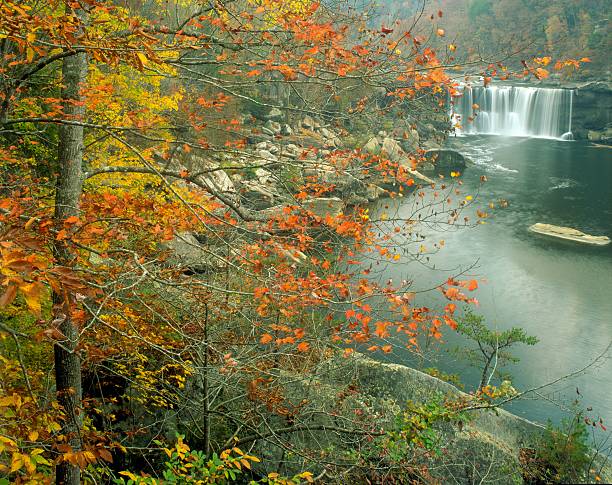 Cumberland Falls in Kentucky stock photo