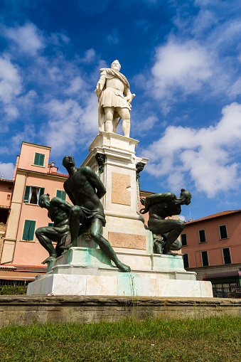 Leghorn, Italy - June 22, 2015: The Monument of the Four Moors (\