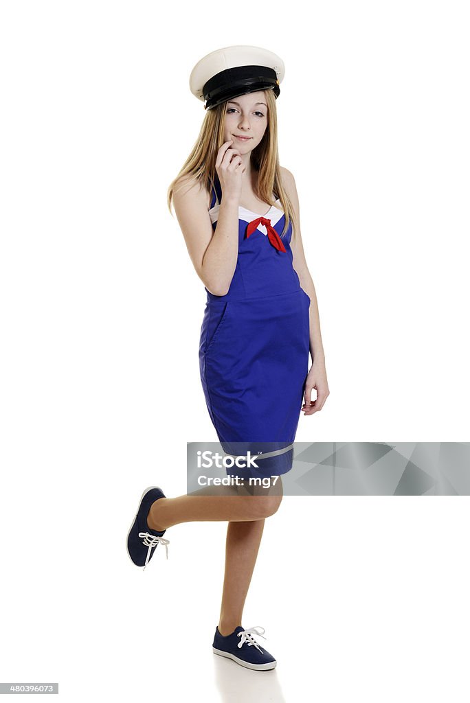 Garota adolescente em roupa de marinheiro - Foto de stock de Adulto royalty-free