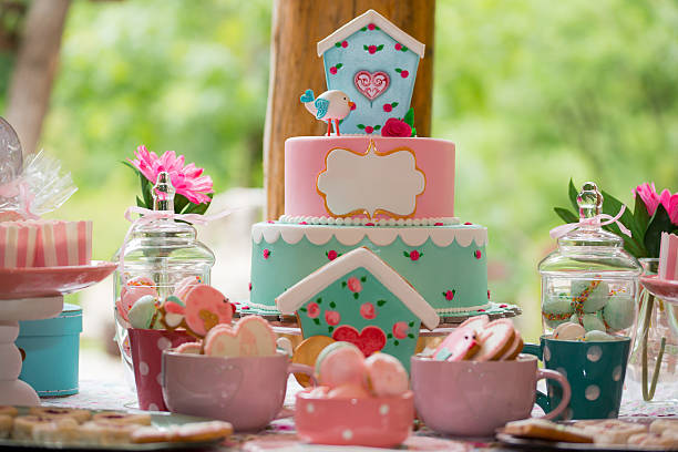 istock Birthday party table with sweets for kids 480396184