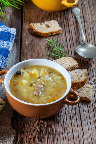 istock Soup with buckwheat and vegetables. 480396480