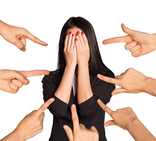 istock Businesslady hiding her face 480396600