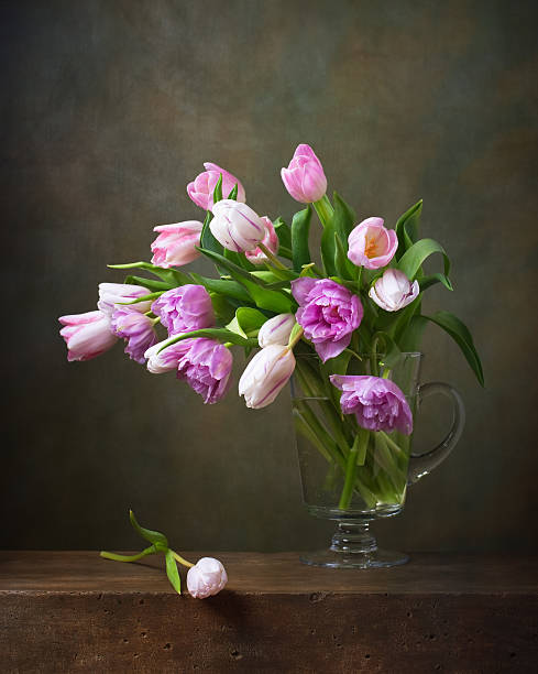 istock Still life with colorful tulips 480397453