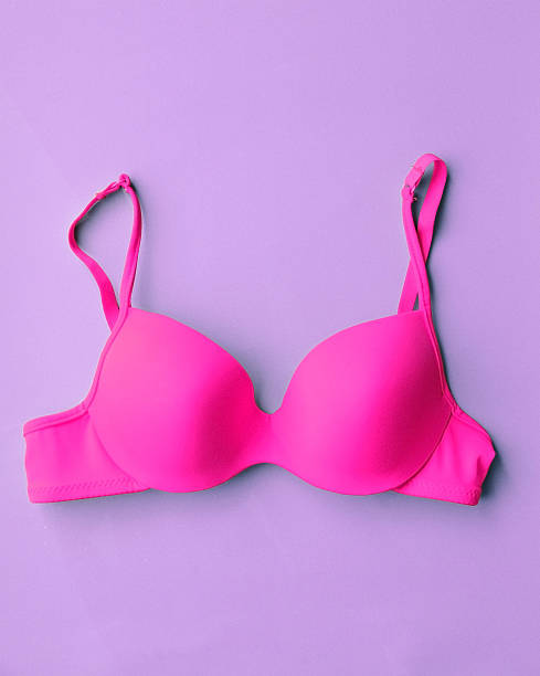 istock Cotton Bra on violet background 480400380