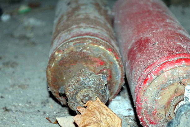 nut and bolt in red background shot in evening 