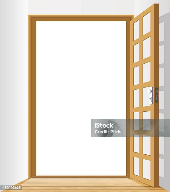 Vector Room With Opened Door Stock Illustration - Download Image Now - Accessibility, Apartment, Aspirations