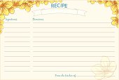 istock Old Fashioned Recipe Card Template - Floral 480403887