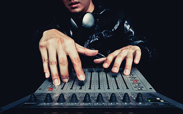 istock asian handsome DJ, producer working on digital studio mixer 480403956