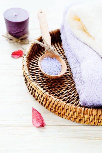 istock sea salt, two towels and candle 480404991