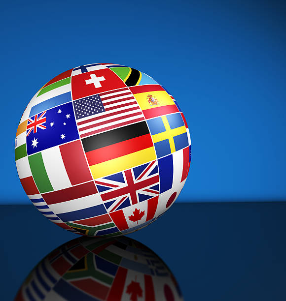 istock International Business Globe World Flags Concept 480405464