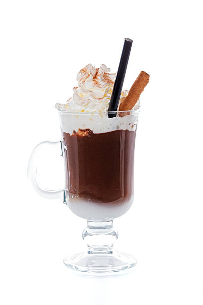 istock Hot chocolate and cream and coconut creme hot bounty 480407738