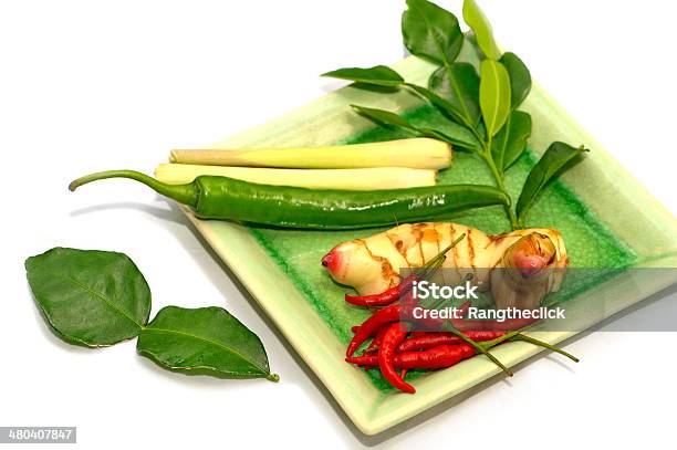 Fresh Herb For Soup Tom Yam Shrimp Stock Photo - Download Image Now - Asia, Bowl, Chili Con Carne