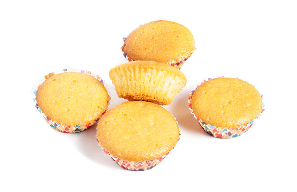 istock Tasty muffin on white background 480408370
