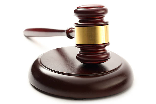 istock Handcrafted wooden gavel and block 480410597