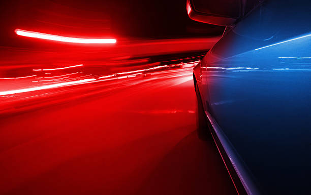 istock Night Driving - Side of Car Going Fast 480411544