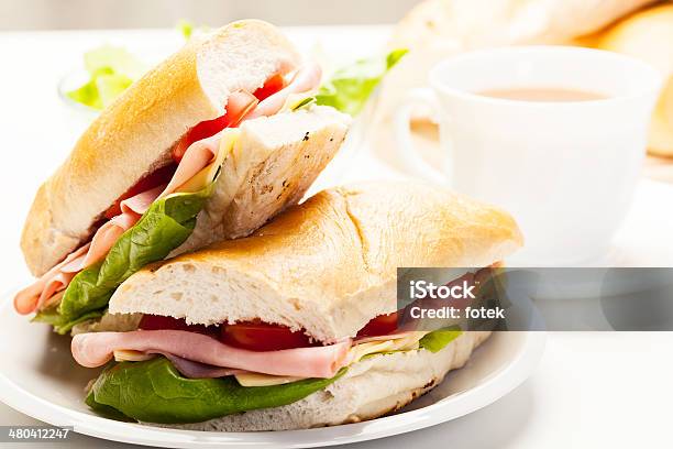 Italian Panini Sandwich Stock Photo - Download Image Now - Bread, Breakfast, Bun - Bread