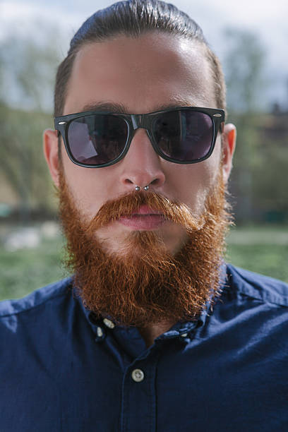 istock Bearded hipster sunglasses in the city 480414676