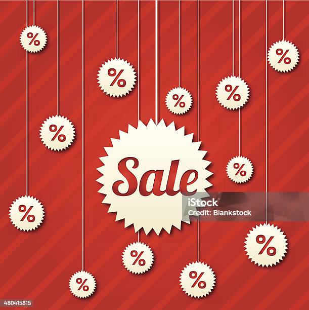 Sale Poster With Percent Discount Stock Illustration - Download Image Now - Abstract, Backgrounds, Clip Art