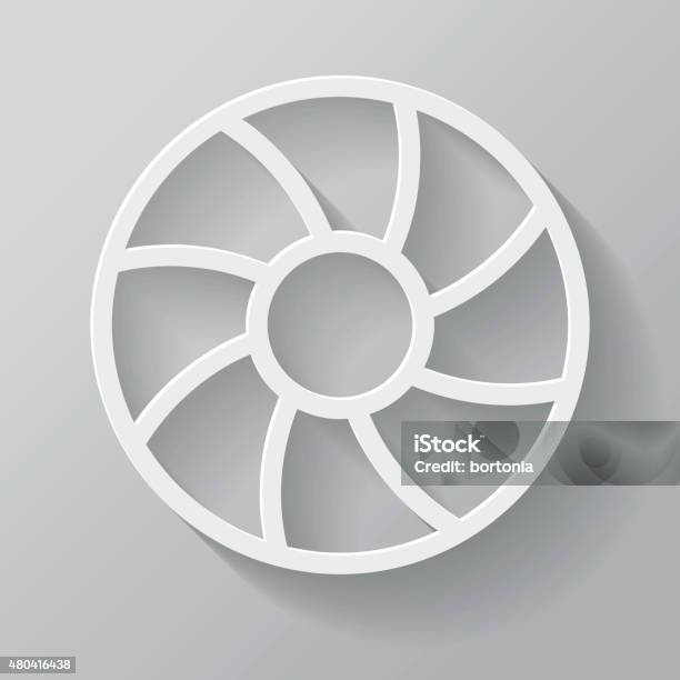 Shutter Paper Thin Line Interface Icon With Long Shadow Stock Illustration - Download Image Now