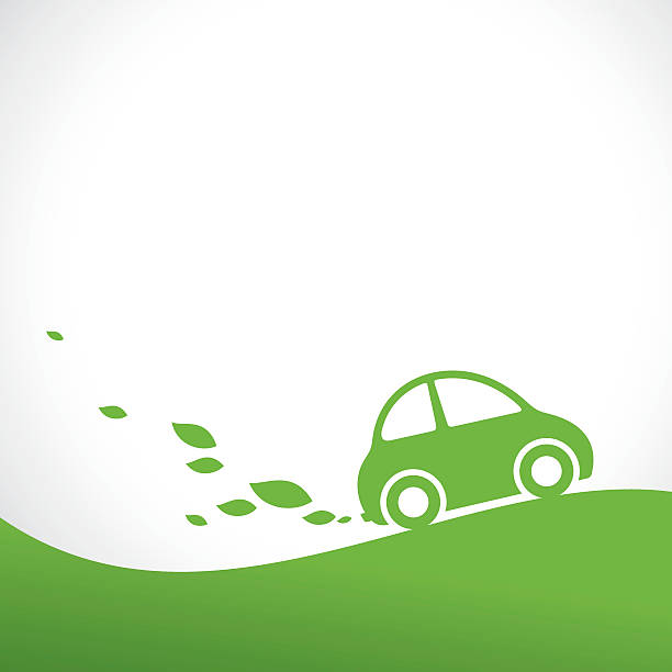 ilustraciones, imágenes clip art, dibujos animados e iconos de stock de eco fondo de coche - green car