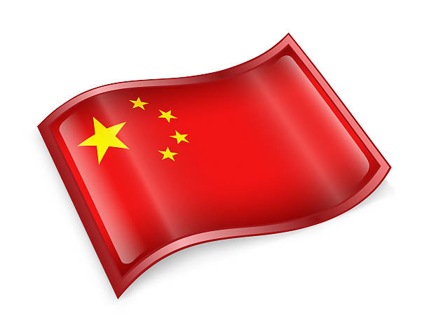 china-flagge symbol isoliert auf weißem hintergrund. - government computer icon glass shiny stock-grafiken, -clipart, -cartoons und -symbole