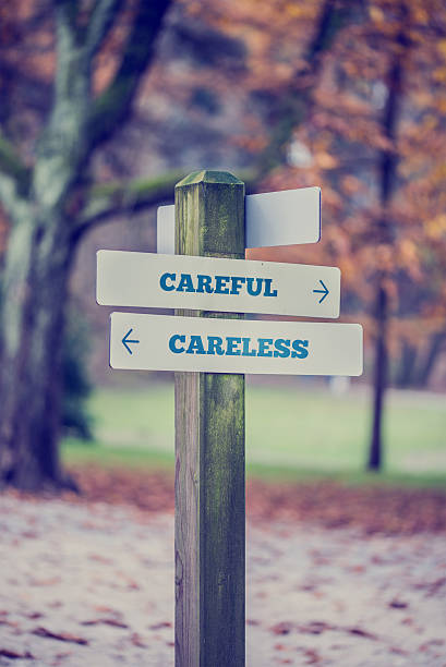 istock Careful - Careless signboard 480418816