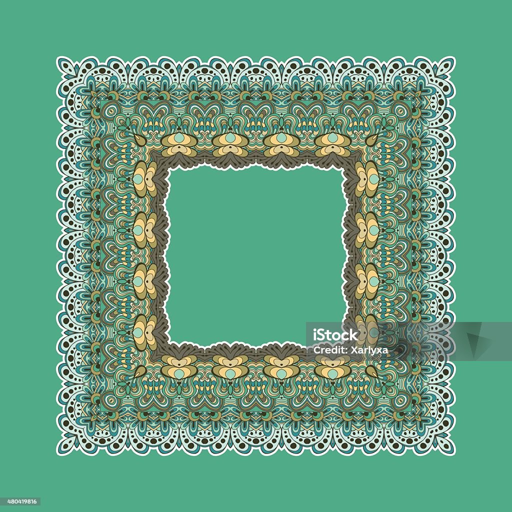 Abstract Geometric Pattern Frame Portrait Geometric Frame Stock Illustration - Download Image Now - 2015 ...