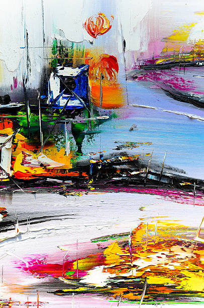istock Painting background - Large scale Abstract oil Painting On Canvas 480420211