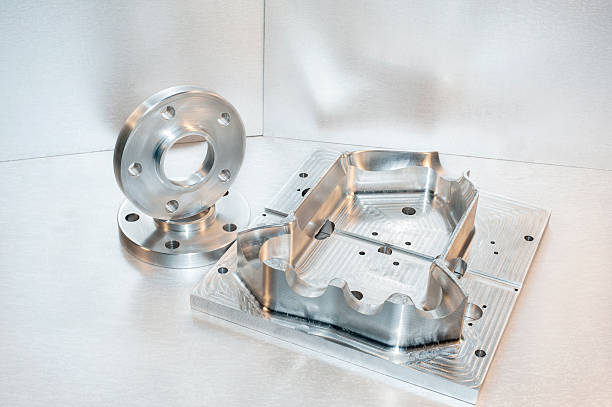 istock Metal mold and steel flanges. Milling industry. CNC technology. 480430023