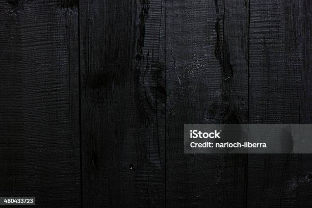 Black Wood Background Stock Photo - Download Image Now - Black Color, Full Frame, Textured