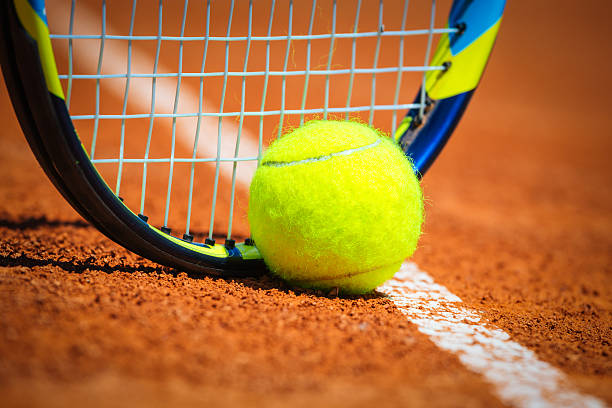 istock Tennis Ball and Racket 480440634