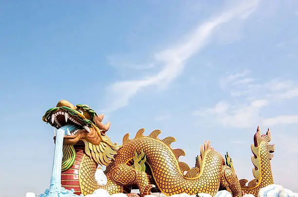 dragon statue in thailand  bangkok