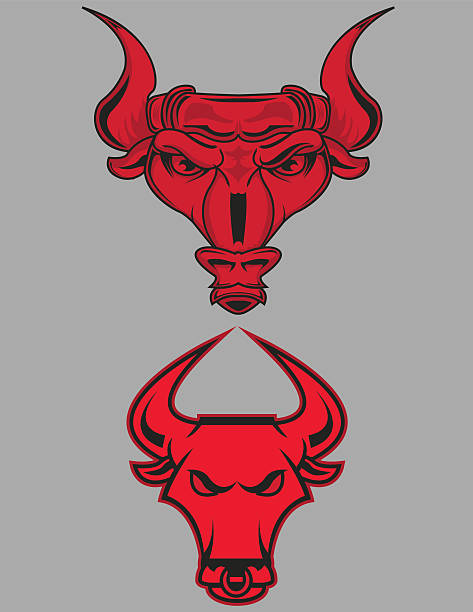 Bulls Mascots vector art illustration