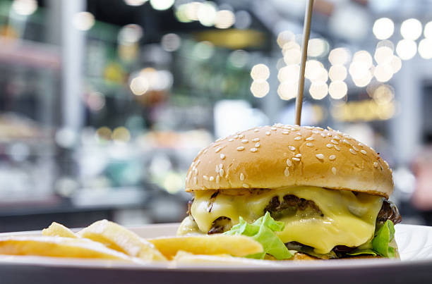 istock Double cheese burger and french fried 480447104