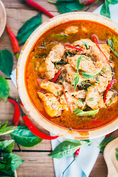 istock Panaeng curry with pork is Thai curry with coconut milk. 480447106