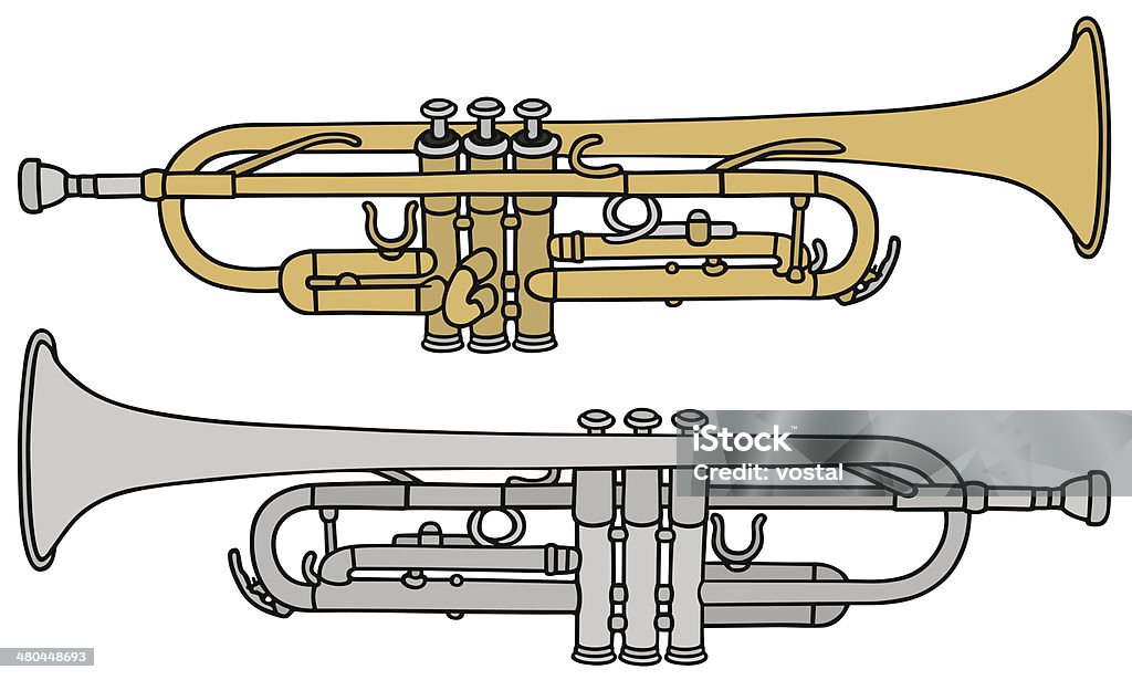 Trompette - clipart vectoriel de Musique libre de droits